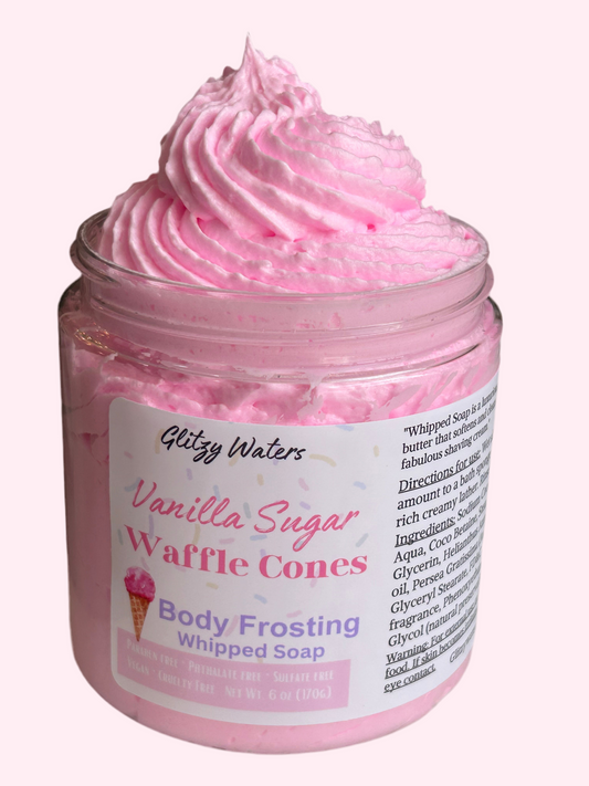 Vanilla Sugar Waffle Cones Whipped Soap