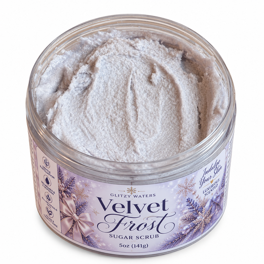 Velvet Frost Sugar Scrub – handcrafted sugar scrub by Glitzy Waters, photo 2
