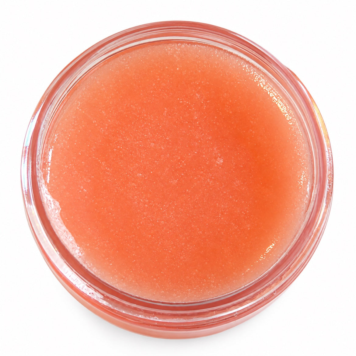 Strawberry Lip Scrub open jar, top view