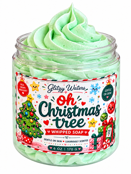 Oh Christmas Tree Body Frosting Whipped Soap – handcrafted whipped soap by Glitzy Waters