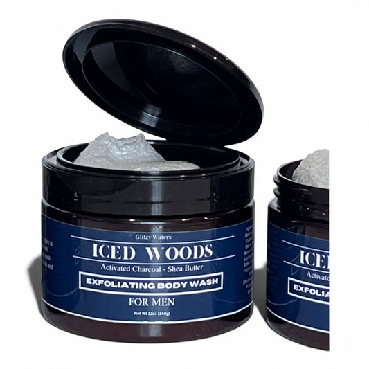 Iced Woods Exfoliating Body Wash Scrub for Men