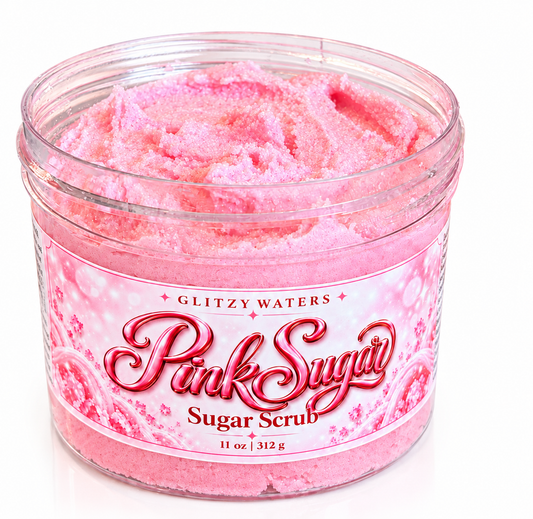 Pink Sugar Blush Sugar Scrub – handcrafted sugar scrub by Glitzy Waters