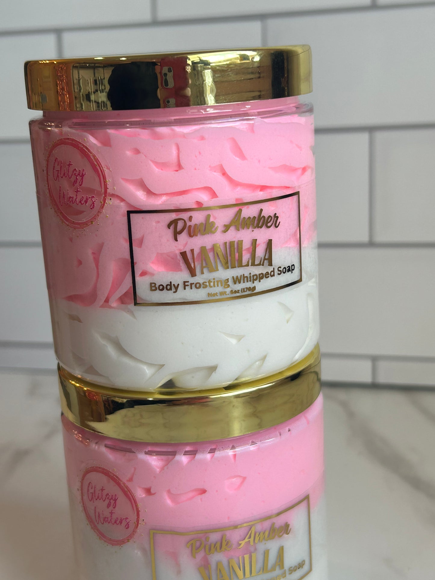 Pink Amber and Vanilla Whipped Soap