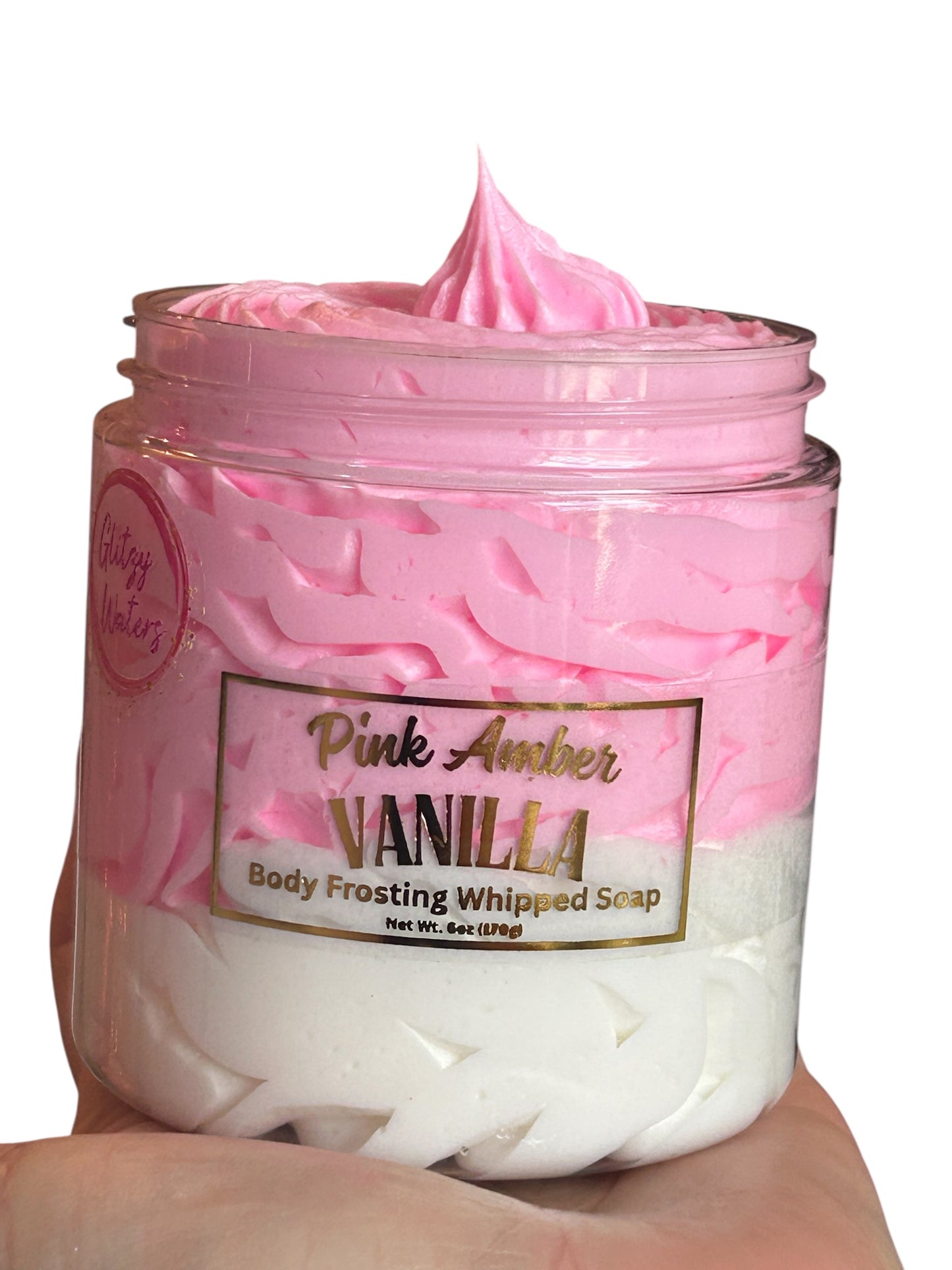 Pink Amber and Vanilla Whipped Soap