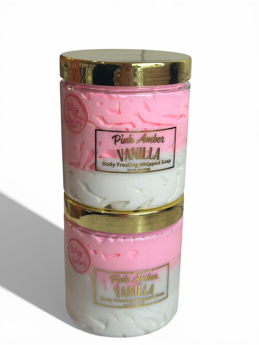 Pink Amber and Vanilla Whipped Soap