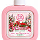 Alpine Cheer Body Lotion by Glitzy Waters - pink pump bottle with festive holiday label, 10.5 oz