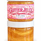 Glitter Jelly for Hair and Body by Glitzy Waters — Frosted Peppermint Cookies, gold glitter gel, 2.45 oz