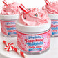 Peppermint Milkshake Body Lotion 6 oz by Glitzy Waters — pink lotion jar with whipped top and peppermint candy swirl