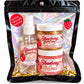 Strawberry Bourbon and Vanilla Gift Set by Glitzy Waters - body mist, glitter jelly and strawberry lip scrub in a holographic gift pouch