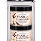 Vanilla Cashmere Gift Set by Glitzy Waters — body lotion and whipped soap jars in a clear gift box with black bow